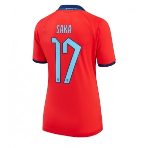 England Bukayo Saka #17 Replica Away Stadium Shirt for Women World Cup 2022 Short Sleeve